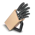 Victorinox Swiss Classic Cutlery Block Set, Black, 6.7173.8
