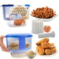 Onion Blossom Maker Set- All-in-One Blooming Onion Set with Corer and Breader Batter Bowl