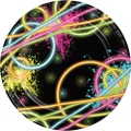 Creative Converting Glow Party Paper Lunch Plates 8-Pieces, 18 cm Size