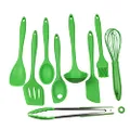 Chef Craft Premium Silicone Kitchen Tool and Utensil, 9 Piece Set, Green