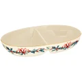 Lenox Winter Greetings Dip Bowl with Spreader Divided Oval Bowl Multicolor