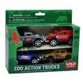 Wild Republic Action Truck Four Pack Zoo Theme, Great for Interactive Play