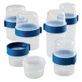 LocknLock Easy Essentials Twist Two Way Food Storage Container Set, BPA-Free/Dishwasher Safe, 12 Piece, Clear