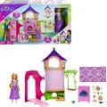 Disney Princess Mattel Disney Princess Toys, Rapunzel Posable Doll and Tower Playset with 360 Play, 6 Play Areas and 15 Accessories, Inspired by The Mattel Disney Movie