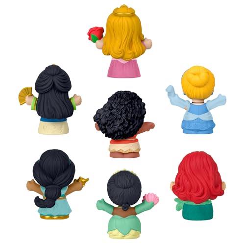 Fisher-Price Little People Disney Princess Toys, Set of 7 Character Figures for Toddler and Preschool Pretend Play, HJW75