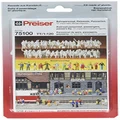 Preiser 75100 Unpainted Figure Set Package(72); 1:120 TT Scale Railroad Workers, Passers by, Passengers TT Model Figure
