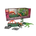 Wild Republic E-Team X T-Rex Playset, Dinosaur Figurine Action Figure, Animal, Vehicle, Accessories, Gifts for Kids