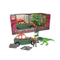 Wild Republic E-Team X T-Rex Playset, Dinosaur Figurine Action Figure, Animal, Vehicle, Accessories, Gifts for Kids