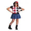 Rubie's DC Super Hero Girls Hoodie Dress Childrens Costume, Harley Quinn, Small