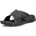 Rockport Men's Darwyn Xband Slide Sandal, Black Lea Ii, 11