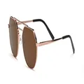 SERENGETI Mens Classic Sunglasses, Shiny Light Rose Gold, 54 US