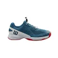 WILSON Junior Rush Pro Quicklace Tennis Shoe, Blue Coral/White/Fiesta, Size 2