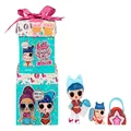 LOL Surprise Confetti Pop Birthday Sisters - Limited Edition collectible Lil Sister Dolls with 10 Surprises in Present Box Packaging - Includes Fashions and Accessories - For Girls and Boys Ages 4+