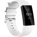 Velavior Waterproof Bands for Fitbit Charge 3 / Charge3 SE, Wristbands for Women Men Small Large, White, Small