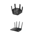 ASUS RT-AXE7800 Tri-Band WiFi 6E Extendable Router & RT-AX1800S Dual Band WiFi 6 (802.11ax) Router
