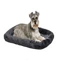 MidWest Homes for Pets Homest for Pets Bolster Dog Bed 30L-Inch Gray Dog Bed or Cat Bed w/Comfortable Bolster | Ideal for Medium Dog Breeds & Fits a 30-Inch Dog Crate | Machine Wash & Dry