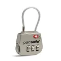 Pacsafe Prosafe 800 TSA Accepted 3-Dial Cable Lock, Silver