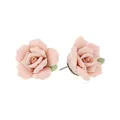 1928 Jewelry Classic Porcelain Rose Post Stud Earrings, X-Small, Metal, No Gemstone