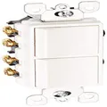 Leviton 5643-W Decora Traditional 3-Way Combination Switch with Ground Screw, 120/277 Vac, 15 A, 1 P, White