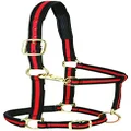 Weaver Leather 1" Small Horse/Weanling Draft Padded Chin & Throat Snap Halter, Red, Adjustable