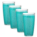 Kraftware The Fishnet Collection Doublewall Drinkware, Set of 4, 4 Count (Pack of 1), Teal