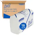 SCOTT Multifold Hand Towels (13207) with Airflex Technology, High Absorbency & Fast Hand Drying - White - 250 Towels/Pack, Case of 16 Packs (4,000 Towels)