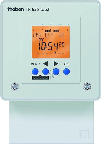 Theben 6350100 TR 635 top2 - Digital 1-Channel time Switch with Weekly Program, Text-Based Operator Guidance in The Display, Timer