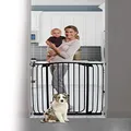 Dreambaby Chelsea Xtra-Tall and Xtra-Wide Security Gate and Extension Set, Black