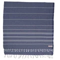 Bersuse 100% Cotton - Anatolia XL Blanket Turkish Towel - 61X82 Inches, Dark Blue