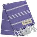 Bersuse 100% Cotton - Anatolia Hand Turkish Towel - Head Hair Face Baby Care Kitchen - 22X35 Inches, Dark Purple