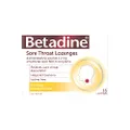 Betadine Sore Throat Lozenges, Relieves sore throat discomfort, Helps kill bacteria, Fast acting, 16 Pack