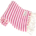 Bersuse 100% Cotton Malibu Turkish Towel - 37X70 Inches, Pink