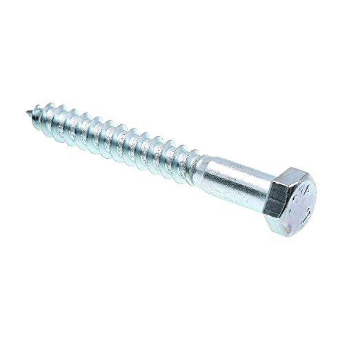 Prime-Line 9056275 Hex Lag Screws, 3/8 in. X 3 in, A307 Grade A Zinc Plated Steel, 25-Pack