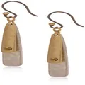 lucky brand two tone double layer earrings, One Size, Metal