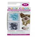 Kitty Caps Cat Nail Caps, Medium, Black with Gray Tips/Baby Blue, 40 Count