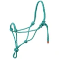 Weaver Leather Diamond Braid Rope Halter Teal/Gray/Orange, Average Horse