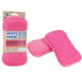 White Magic Dish Cleaning Microfibre Eco Cloth Washing Up Pad Scrubbing Wiping (Rose) 2 Pack Bundle