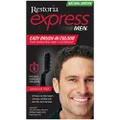 Restoria Express Brush-In Hair Colour, Grey Hair Coloring For Men, Restores You Natural Look- Natural Brown