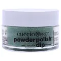 Cuccio Pro Nail Color Dip System Small Powder Polish, 5525 Emerald Green With Rainbow Mica, 14 g