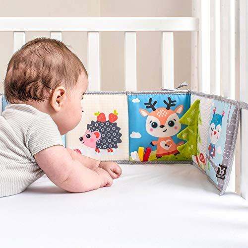 BENBAT Dazzle Friends On The Go Toys Double Sided Baby Book for Newborn and Above, Multi/Colour