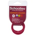 Schoolies Hair Accessories Sports Bands 6 Pieces, Mad Maroon