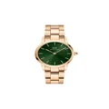 Daniel Wellington Iconic Link Watch, Rose Gold Stainless Steel Link Bracelet, Rose Gold/Emerald, 28mm, Rose Gold/Green