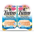 Inaba Cat Twins Tuna and Chicken with Scallop Cat Treat, 70 g (Pack of 2)