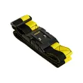Korjo Deluxe 3-Dial Combi Lock Luggage Strap, Heavy Duty Webbing, Quality Combination Lock Buckle, Yellow