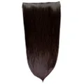 Hair2Heart 130g Clip In Straight Synthetic Hair Extension, Dark Brown