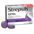 Strepsils Extra Blackcurrant Fast Numbing Sore Throat Pain Relief with Anaesthetic Lozenges, 36 Count