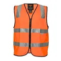 Prime Mover unisex Day Night Safety Vest with Tape, Orange, 4X-Large