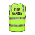 Prime Mover unisex Fire Warden Day Night Safety Vest with Tape, Yellow, Medium