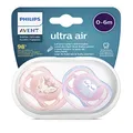 Philips Avent Ultra Air Dummy 0-6 Months, Breathable Orthodontic, BPA Free, Double Pack, Deer/Owl, SCF085/02