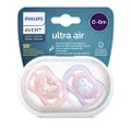 Philips Avent Ultra Air Dummy 0-6 Months, Breathable Orthodontic, BPA Free, Double Pack, Deer/Owl, SCF085/02
